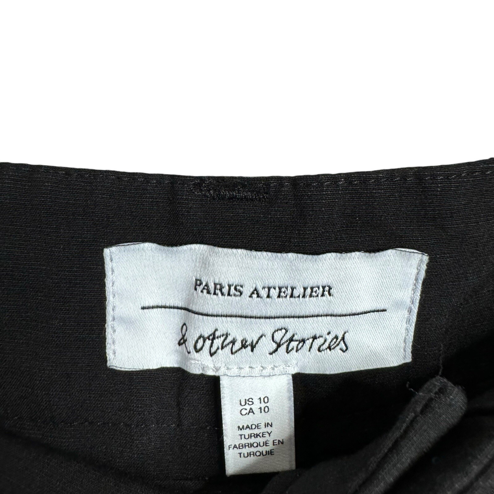 ALTRA & Other Stories pantalone nero gamba larga vita alta misto lino 10