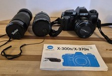 Minolta X-370n 50mm 1.7 Lens With 2 Lenses Tokina 62mm Vivitar 55mm Tested READ