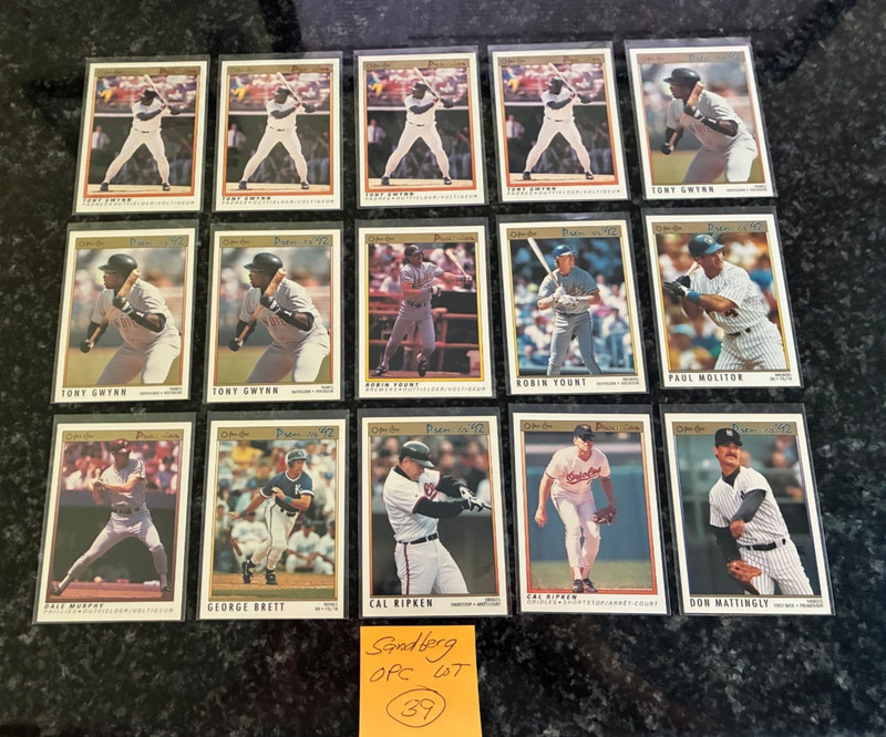 O-PEE-CHEE Baseball Premier STAR CARD LOT............39 TOTAL