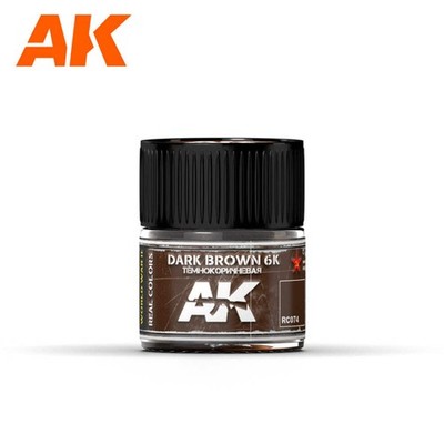 AK Interactive RC074 Real Colors : Dark Brown 6K 10ml