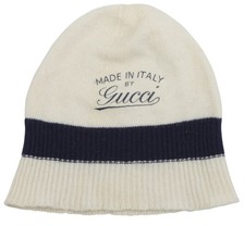 Gucci Berretto Donna Invernale Beanie 100% Lana Bianco Taglia M