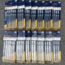 BOSCH 4" T-SHANK Jig Saw Blades 8 TPI All Purpose Wood T111CF Lot of 70 NEW