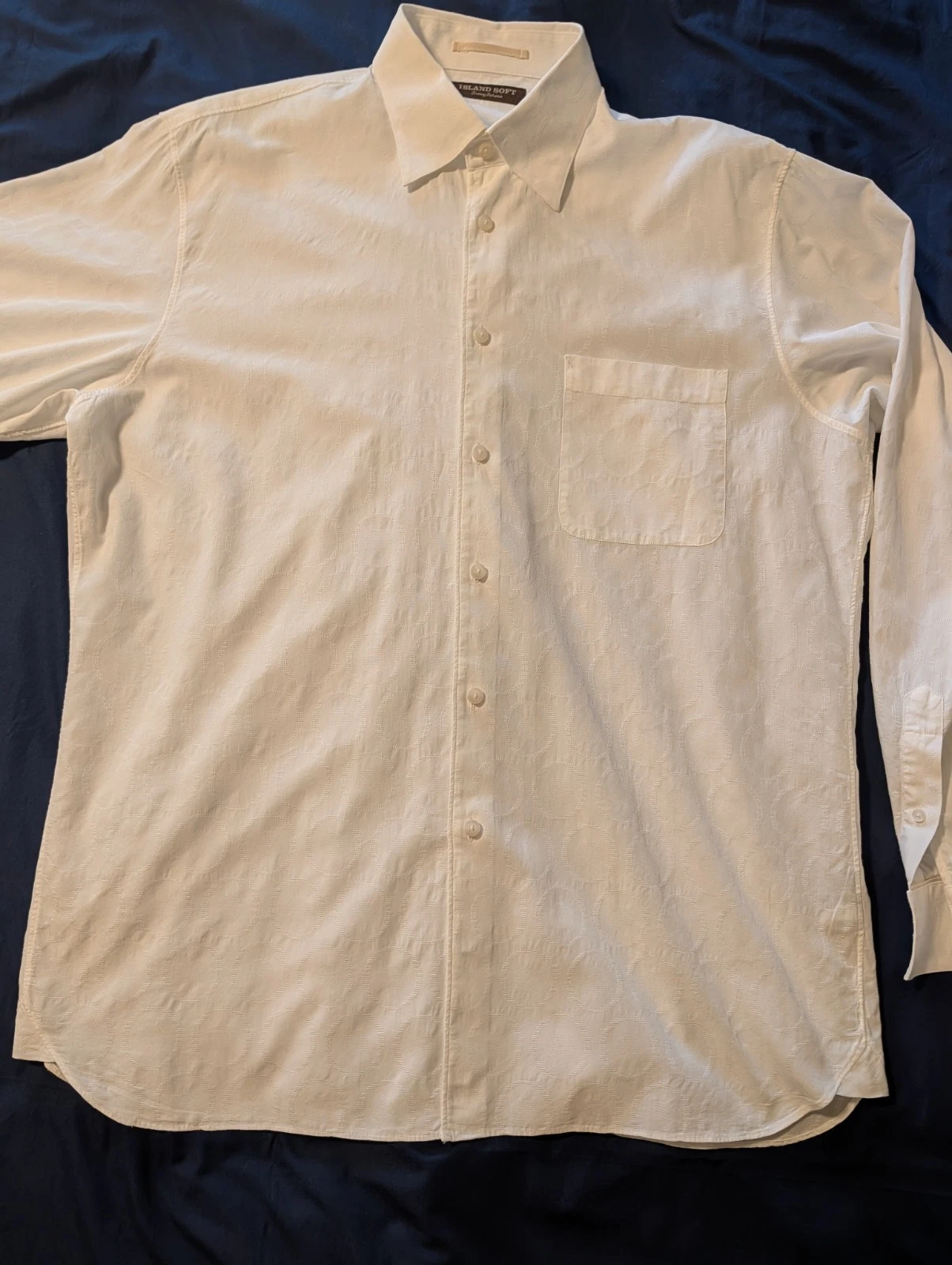 Tommy Bahama Island Soft White Shirt Mens Large