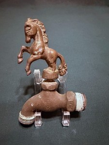Vintage Brass Horse Spigot Faucet