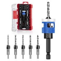 Senkbohrer Holz Set 5 StüCk HSS-M2 Mit Tiefenanschlag 3,2-4,8Mm Holzverarbeitung