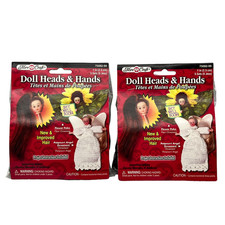 Fibre Craft 1" Doll Heads  Hands 5 Sets Blonde Brunette 2002 New LOT OF 2