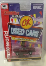 Auto World Slot Car OK Used Cars Series - 1963 Buick Riviera (Purple) MOC/NEW