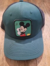 Disney Mickey Mouse Dark Green  Black Hat READ DESCRIPTION