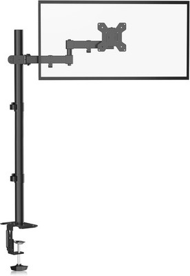 Single Fully Adjustable Monitor Mount Arm Stand 80cm Pole 13-32'' VESA 75 100