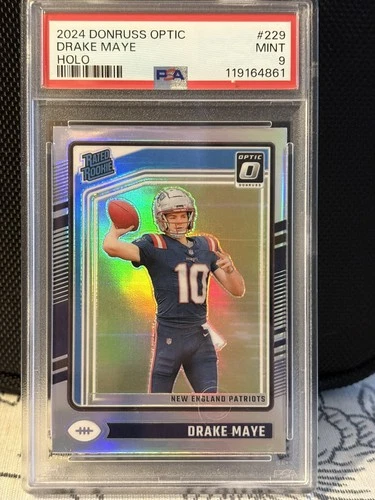 2024 Donruss Optic Holo Prizm #229 Drake Maye Patriots RC Rookie PSA 9 MINT