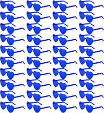 40 Pairs Heart Shaped Sunglasses Bulk, Colorful Rimless Fun Heart Sunglasses for