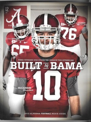 UA Alabama Crimson Tide 2012 Football Season Media Guide McCarron Fluker Champs