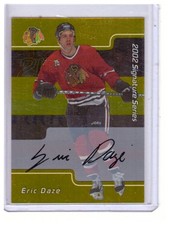 Eric Daze 2001-02 ITG BAP Signature Series Autograph Gold Card #68