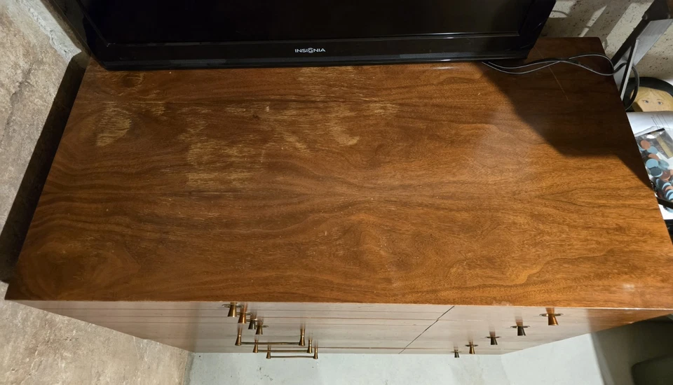 MCM Walnut Dresser Set by Basic-Witz Furn. Indus. - Image 3 of 4