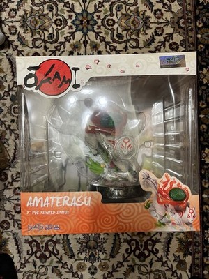 Rare New Open Box First 4 Figures Capcom Okami Amaterasu Painted Statue New