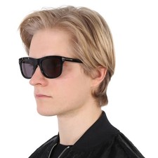 Gucci Grey Rectangular Men's Sunglasses GG1444S 001 55 GG1444S 001 55
