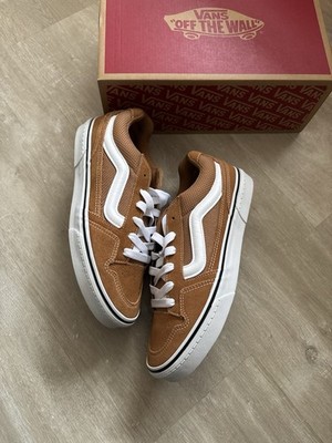 Vans Caldrone Skateschuh Größe UK 8 US 9 | Hellbraun Weiß | Brandneu
