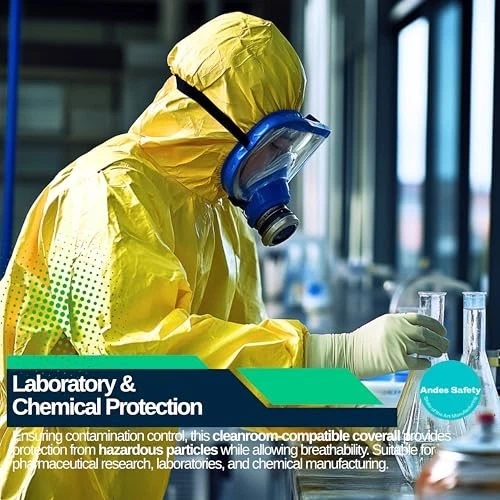 Chemical Protection Coverall with Boots, Hazmat Suit for Safety & Protection image 4