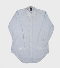 Vintage Sanforized Shirt Men Large Sears Chambray Button Down Long Sleeve 70s