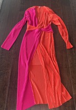 SHEIN orange and pink dress long sleeve small