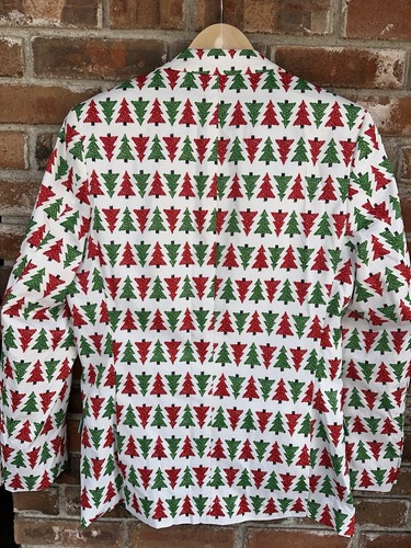 NWT Suslo Couture Men’s Christmas Trees Holiday Sport Coat Size M 40 - Picture 13 of 13