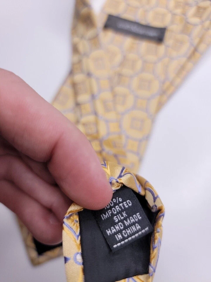 Corbata formal Croft & Barrow para hombre 58"Lx4"W corbata dorada Foto 4 de 4