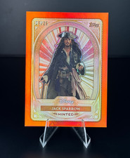 2025 Topps acuñado Disney - Jack Sparrow #100 Piratas del Caribe naranja/25