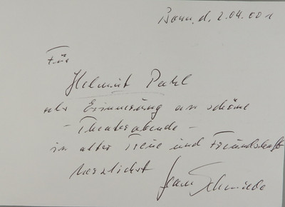 Autogramm deutscher Theater- und Film Schauspieler Jean Schmiede (122283)