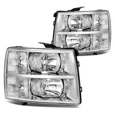 Headlight Assembly for 2007 2008 Headlight Only Chrome Housing Clear Corner