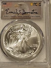 2021-W PCGS MS70 Type 2 Silver Eagle First Strike Emily Damstra Signed Label