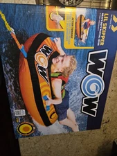 WOW Sports Lil' Skipper 1 Person 1P Towable w/ Built-In Cupholder (22-WTO-4153)