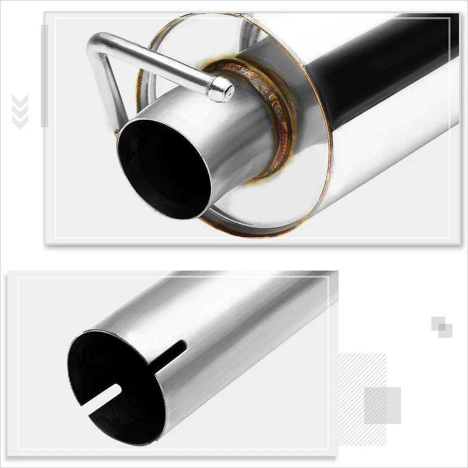 For 11-14 Dodge Charger 3.6 V6 Dual 2.25" Tip Muffler Stainless Catback Exhaust - Image 4 of 4