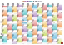 Kalender 2026 - Bunte Wochen Posterplaner