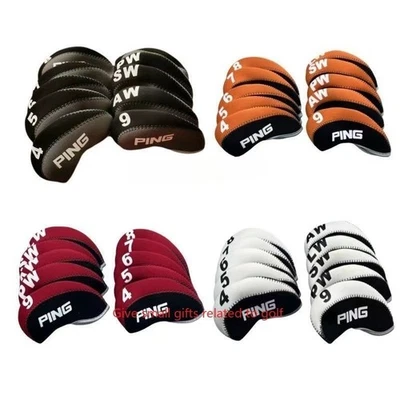 10PCS Two-tone Golf Head Cover for PING Club Iron Set 456789-PASL/W headcovers - Image 1 of 4