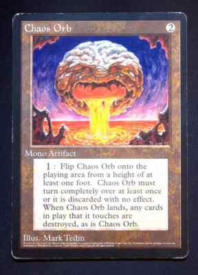 MTG Chaos Orb 6X9 Oversized Promo Heavily Played HP A1W2 CO4 Magic
