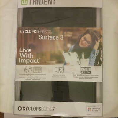 Trident Cyclops Series Surface 3 Microsoft Case Cover Black New