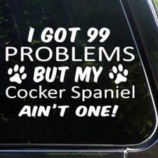 None Brand Cocker Spaniel Vinyl Car Sticker, Paw Dog Board Decal, Car