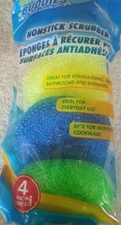 Scrub Buddies Nonstick Kitchen Cleaning Pots/Pans Scrubbers 1ea 4 Pk-New-SHIP24H