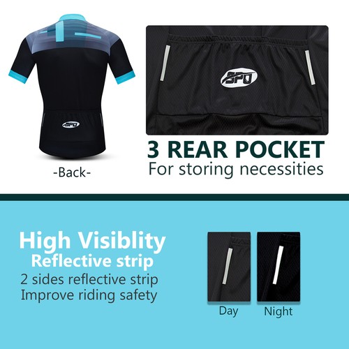 Para hombres Bicicleta Camiseta Mangas Cortas Ciclismo MTB Bicicleta de Carretera Ropa Deportiva Prendas para el torso - Imagen 7 de 12