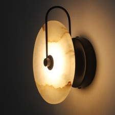 5W Wall Sconce Lamp Marble Stone Circle Lamps...