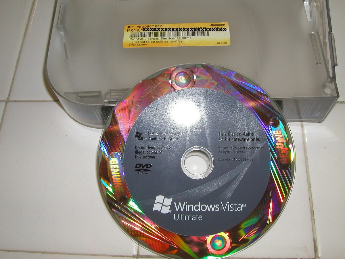 Microsoft Windows Vista Ultimate Full 32 Bit & 64 Bit DVDs Microsoft Windows Vista Ultimate Full 32 Bit & 64 Bit DVDs