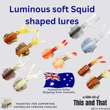 7cm Luminous Squid realistic Soft Plastic Jigging Fishing Lures buy 5 get 1 FREE