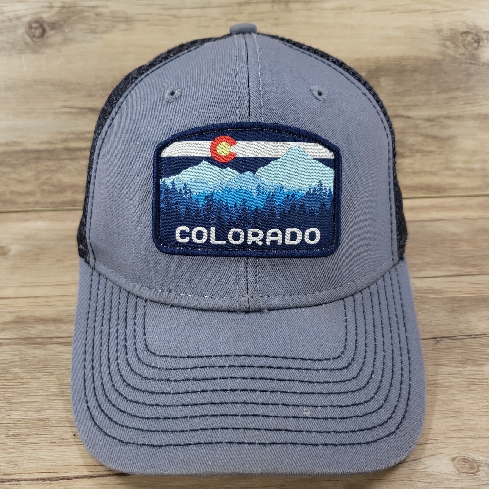 Colorado Mountains Patch Hat Cap Snapback Blue Me… - image 1