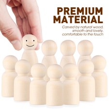 40pcs Unfinished Wooden Peg Dolls Wood Peg Dolls Peg People Wooden Wooden Dolls