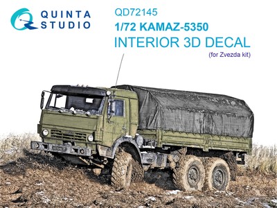 Quinta Studio 1/72 KAMAZ-5350 3D-Printed & colour Interior (Zvezda)