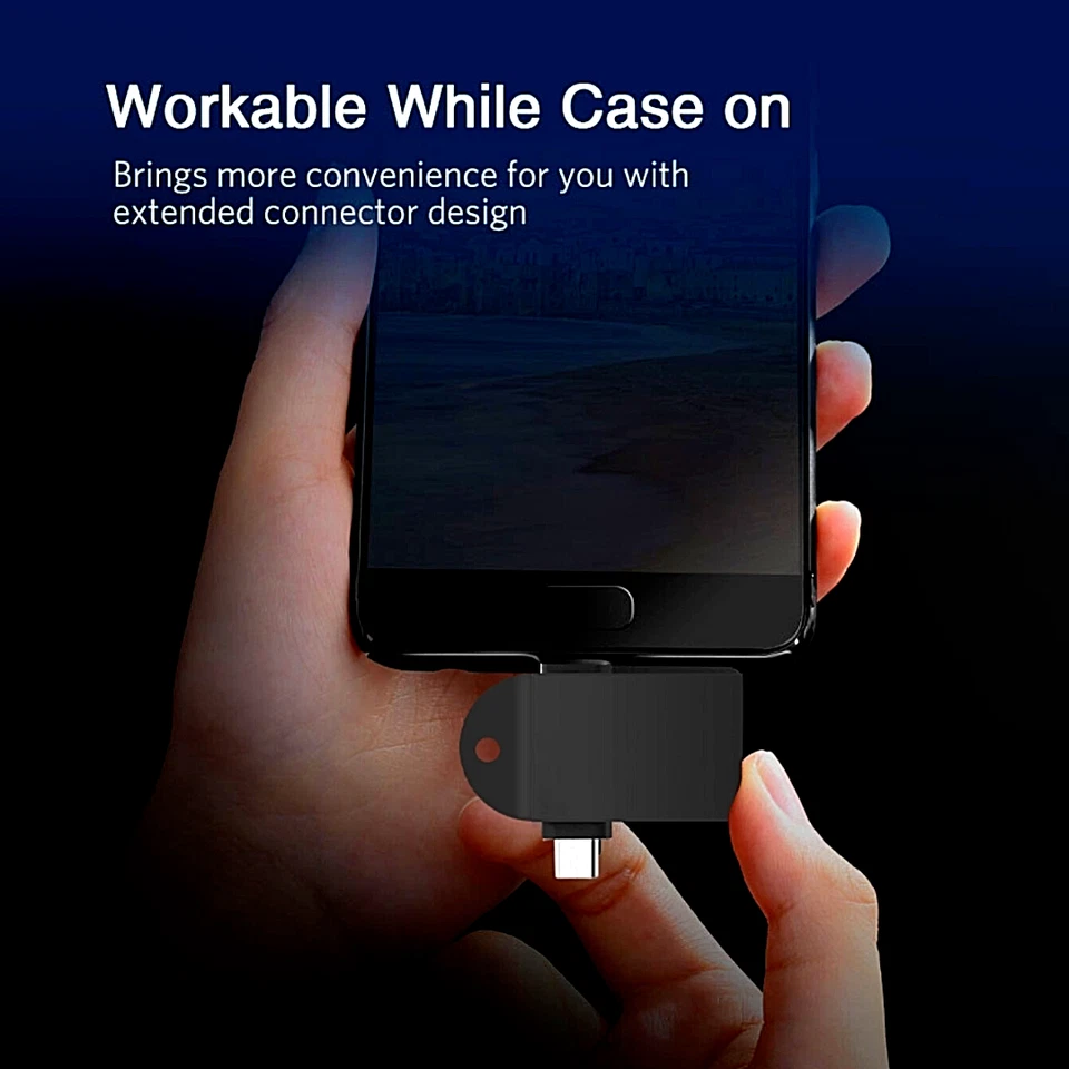 Adaptador OTG 2 en 1 Tipo C Micro USB a USB C Lector de Unidad Convertidor Flash - Image 4 of 4