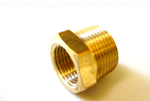 Brass 1/4" x 1/8" HEX REDUCING BUSHING  USA  NPT