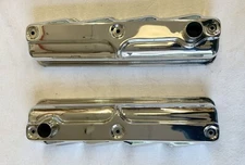 MoPar Poly V8 CHROME Valve Covers 3 BOLT 1956-66 277 301 303 313 318 326 POLY
