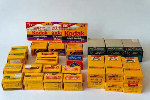 Verichome Kodachrome Ectachrome Panatomic Tri-x Agfa Polaroid film 35mm 120 Lot