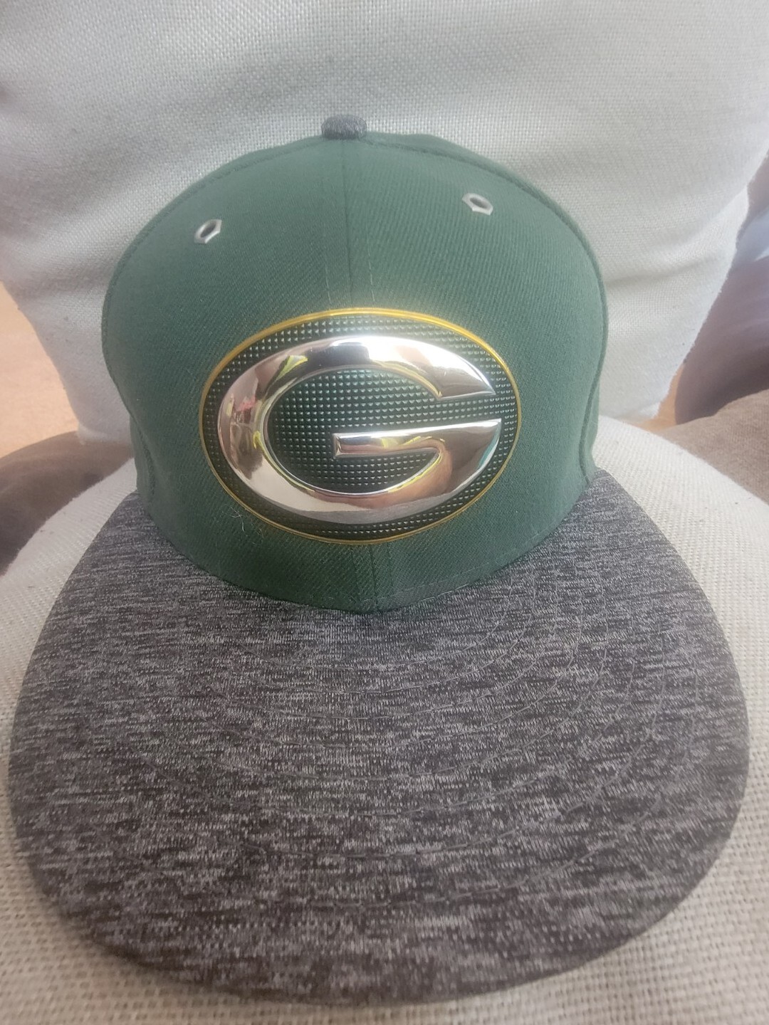 Green Bay Packers NFL Hat New Era 59Fifty Fitted Cap 6 7/8 Embroidered Hologram